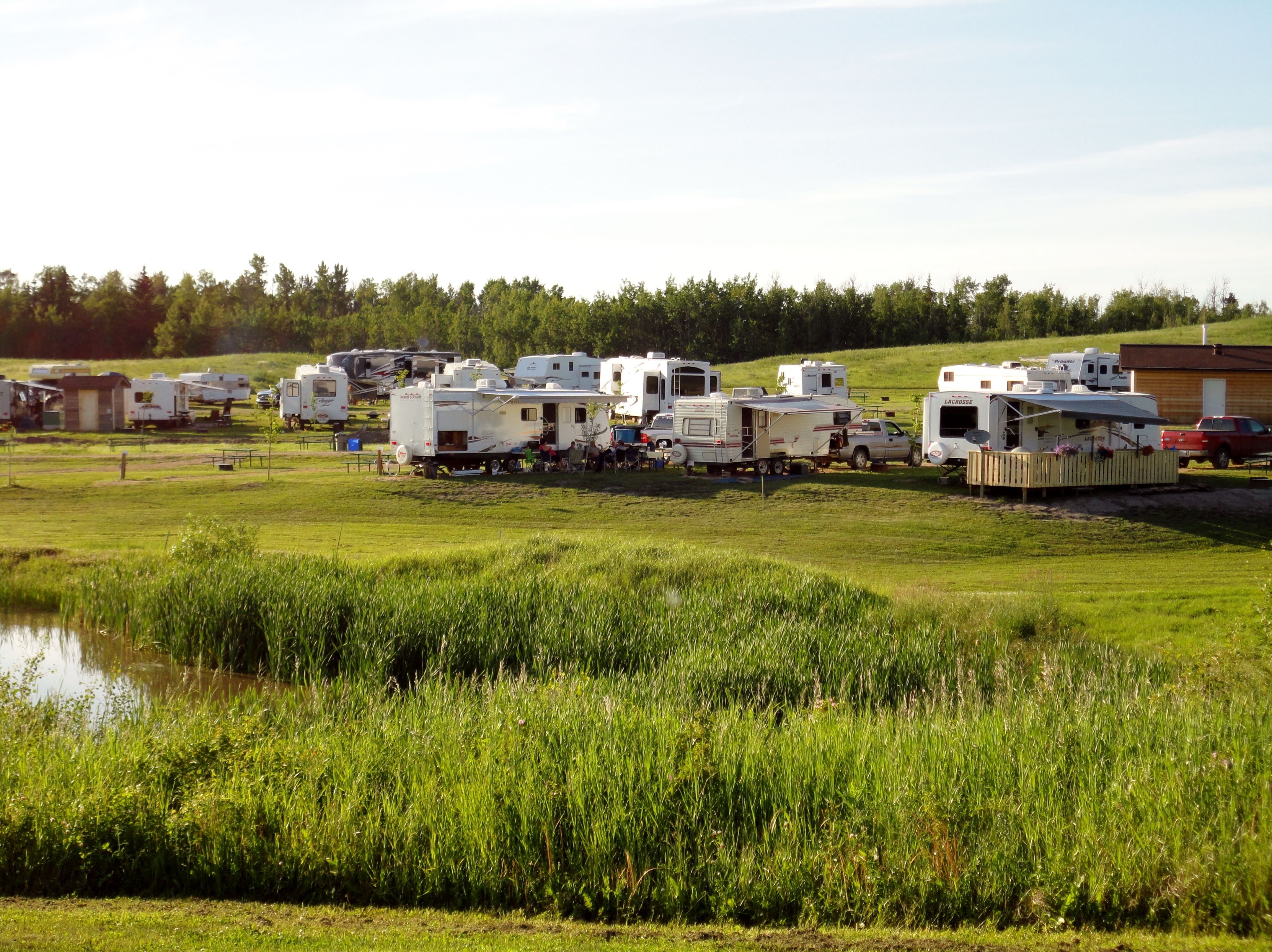 Campers enjoy a break at Memory Lane